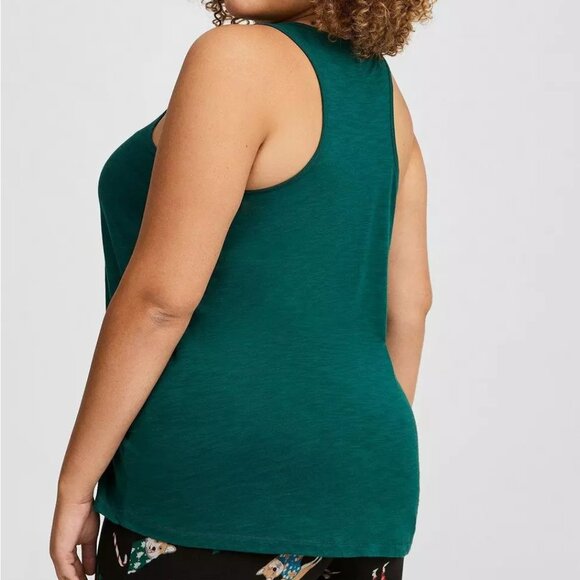 Torrid Tank Top 0X 1X 2X Christmas Frenchie Dog Lights "Is The Jolly Enough" Tee - Picture 3 of 5